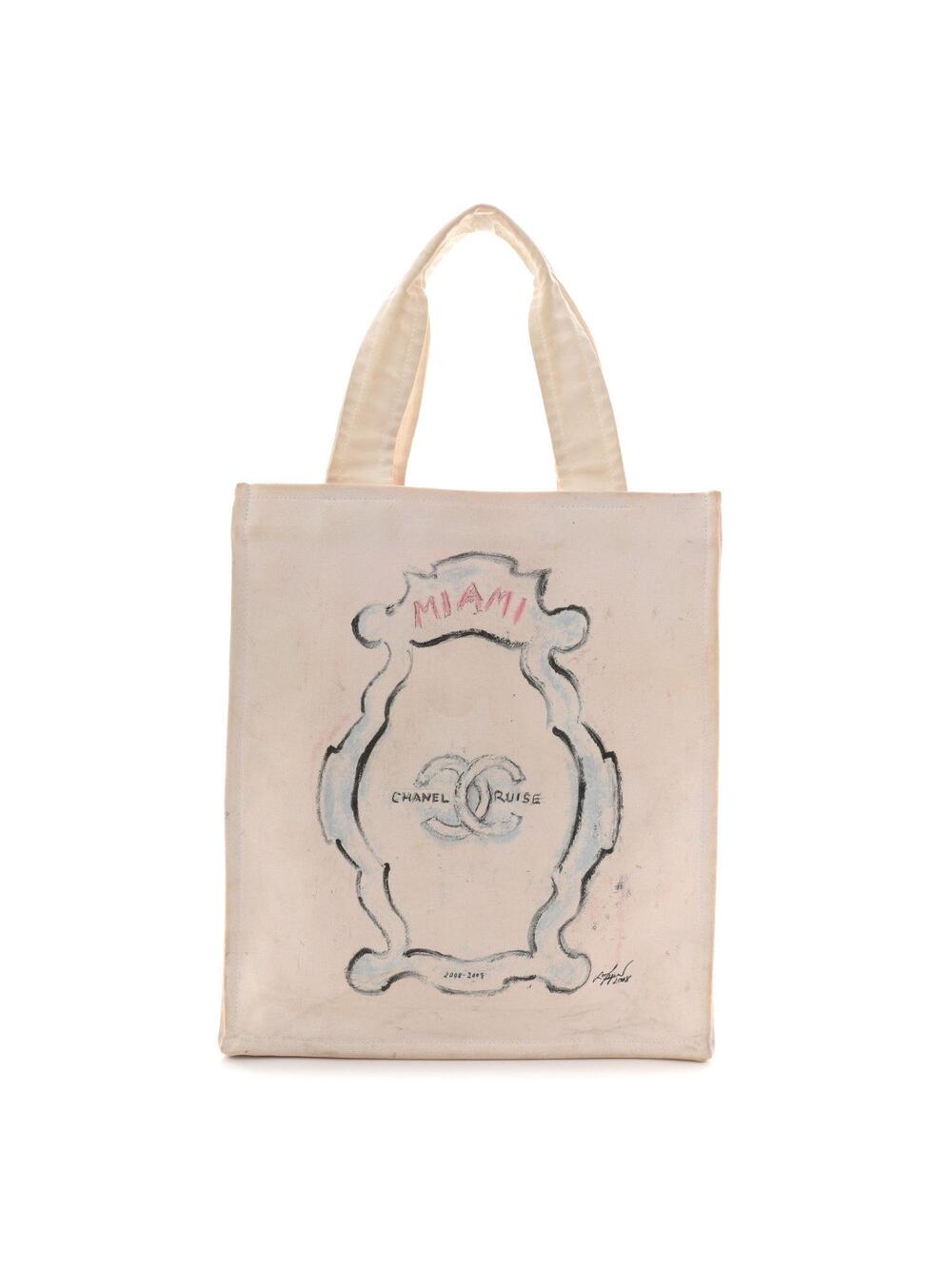 Chanel Canvas Miami Tote White #257823C55B